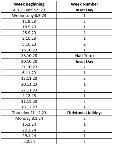 Calendar overview 2022-23