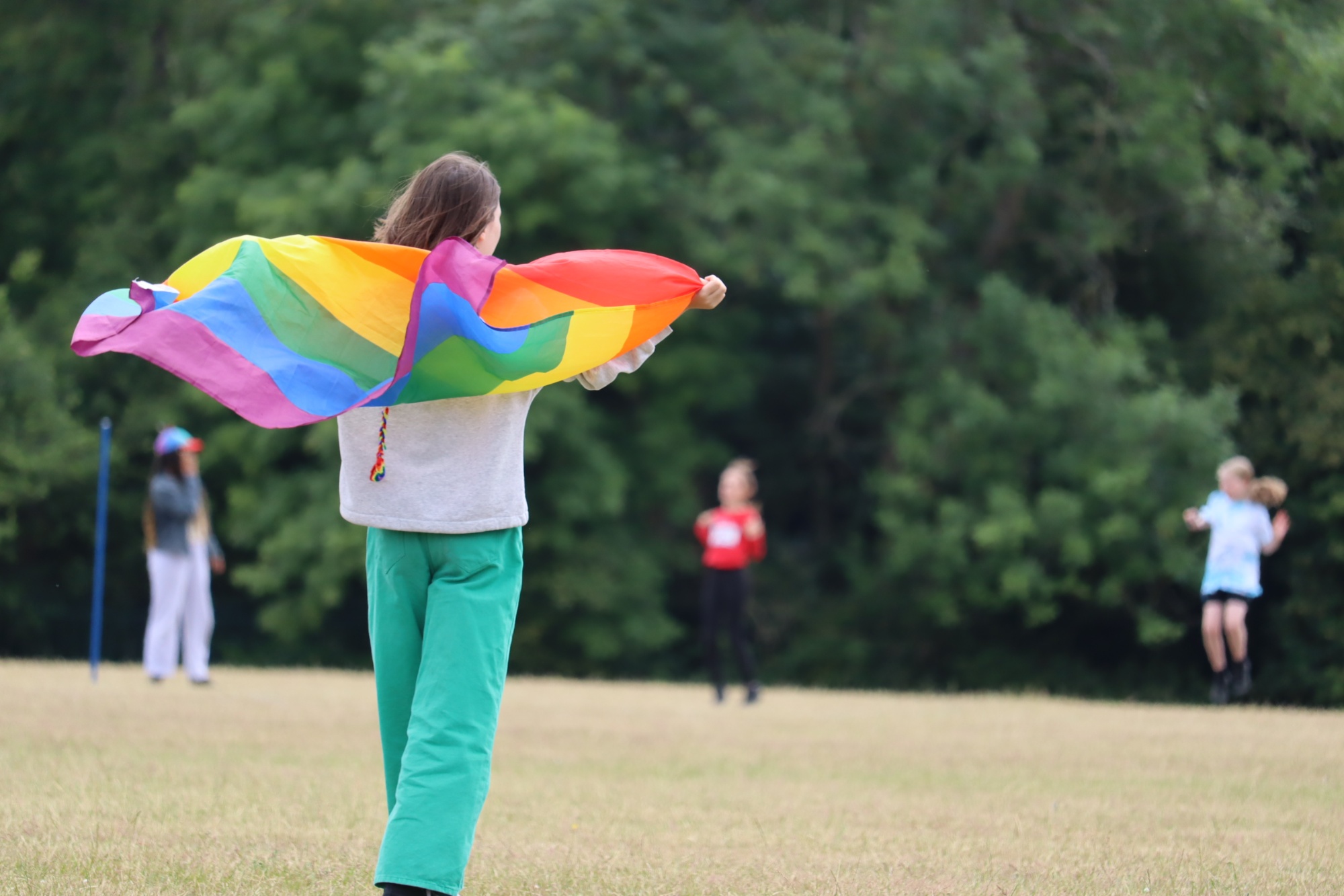 Pride flag at Sports Day
