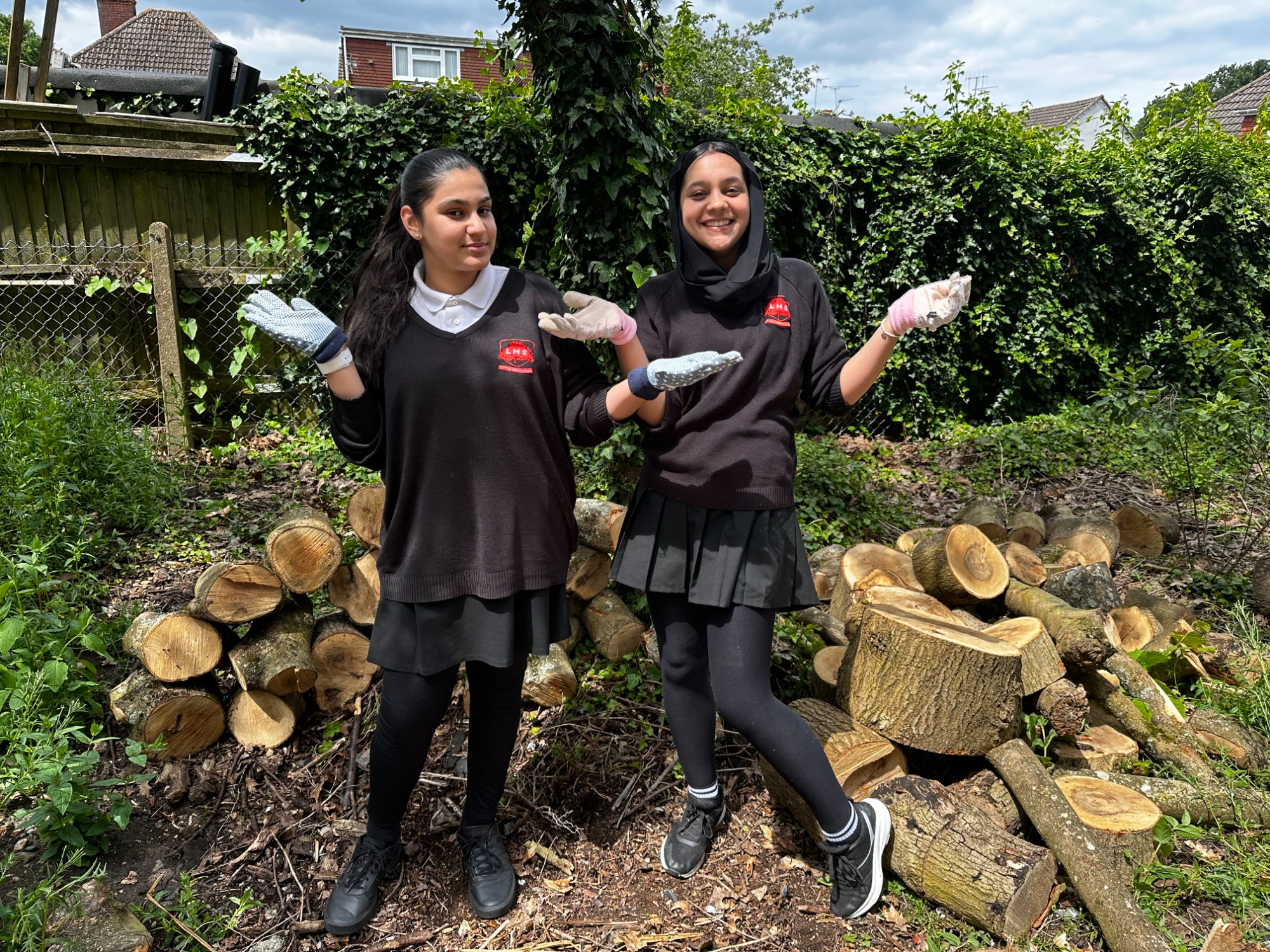 Year 8 Scientists build log piles Year 8 Scientists build log piles