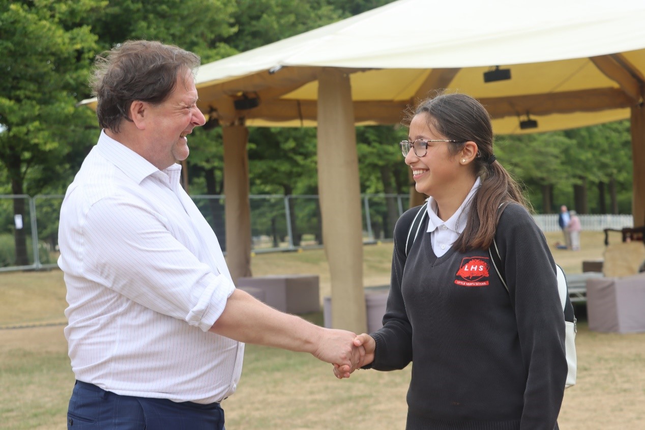 Isabella with Professor Anthony Musson