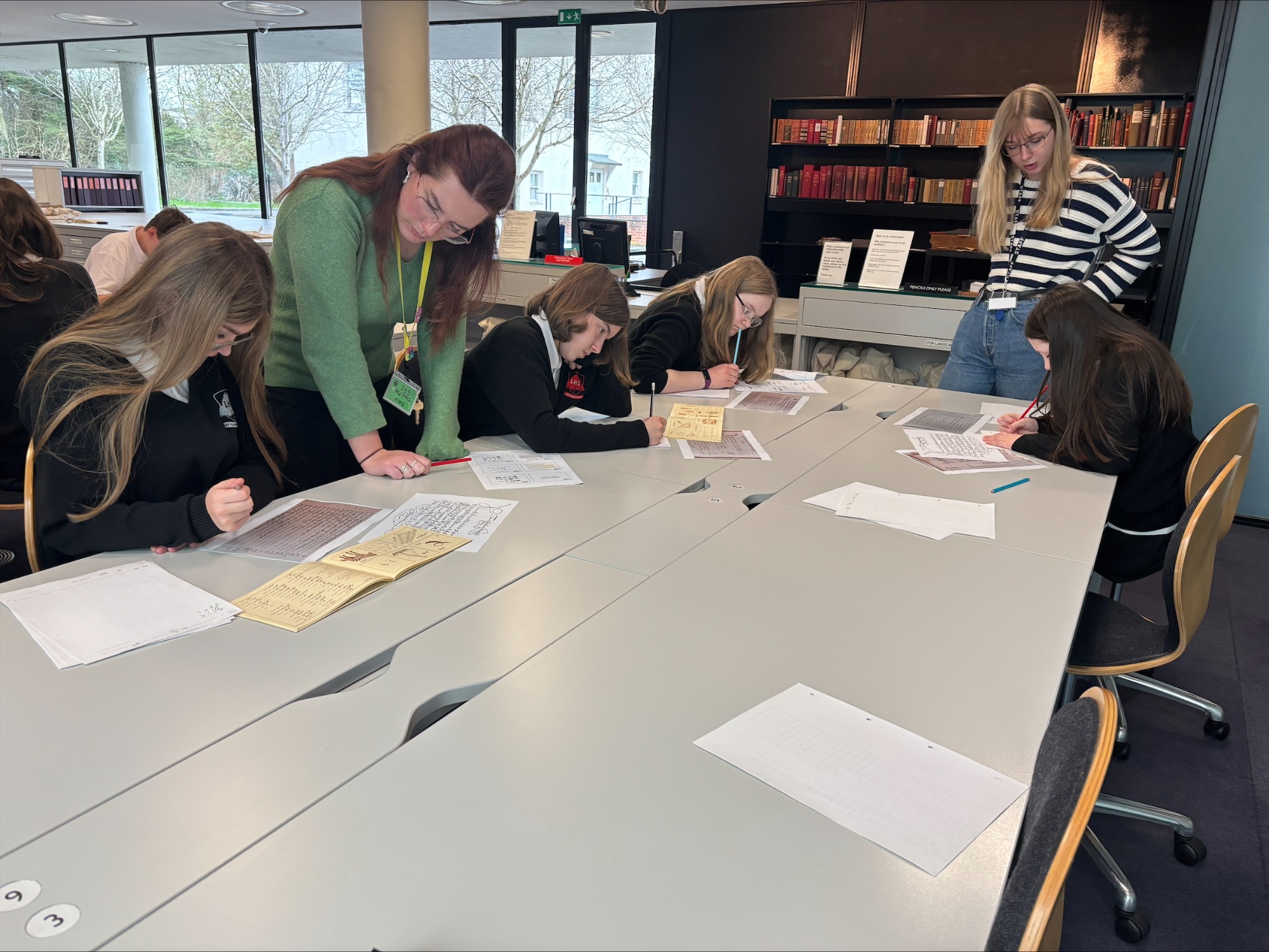 History students conducting research