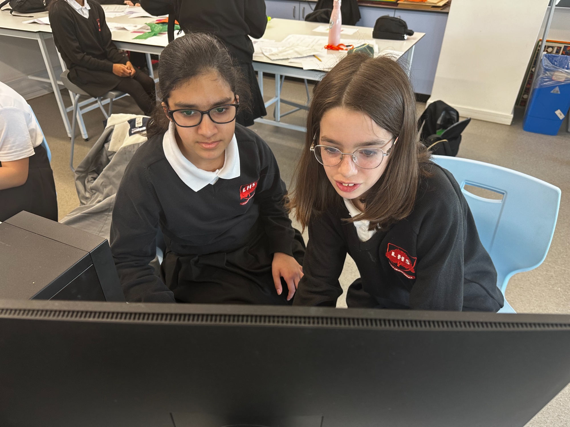 Year 8s working on the presentation
