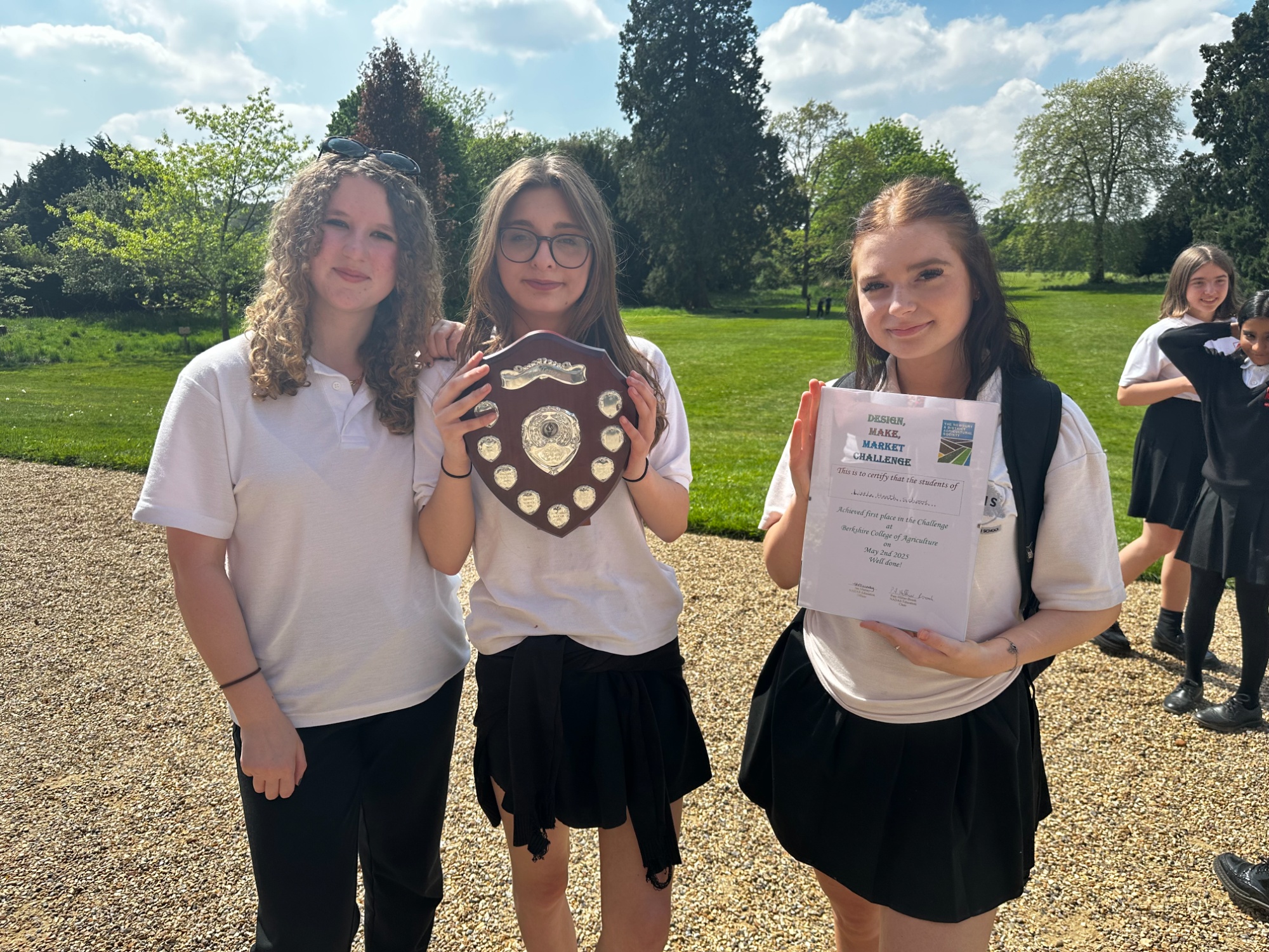 Year 10s with the trophy