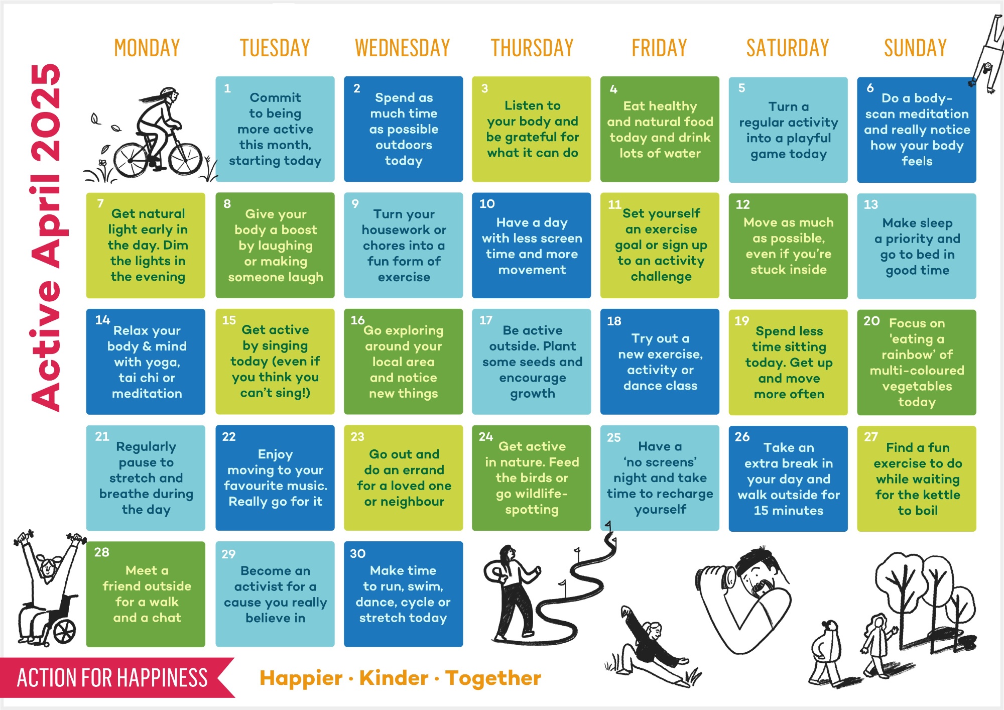 Active April Calendar
