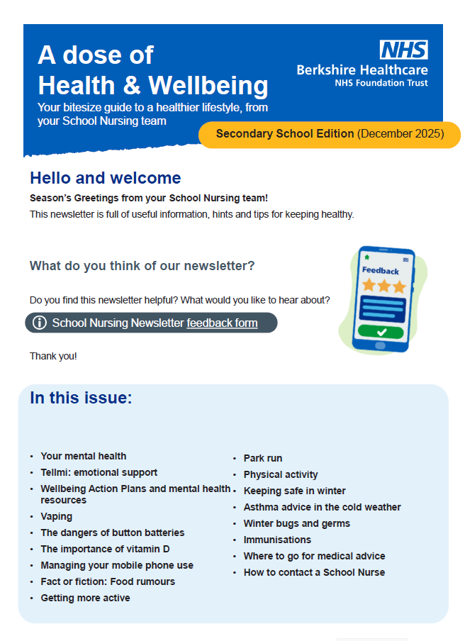 December Newsletter - School Nursing Team