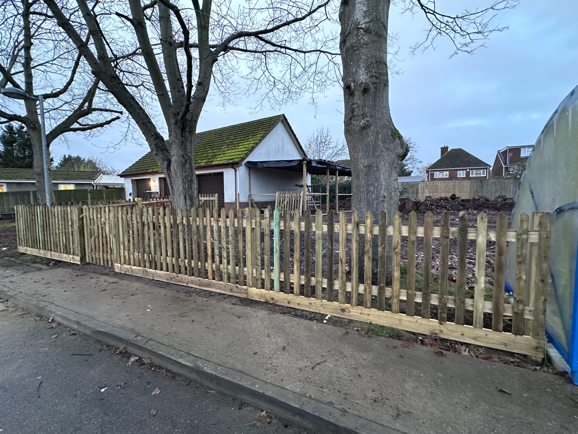 Perimeter fence in place Perimeter fence in place