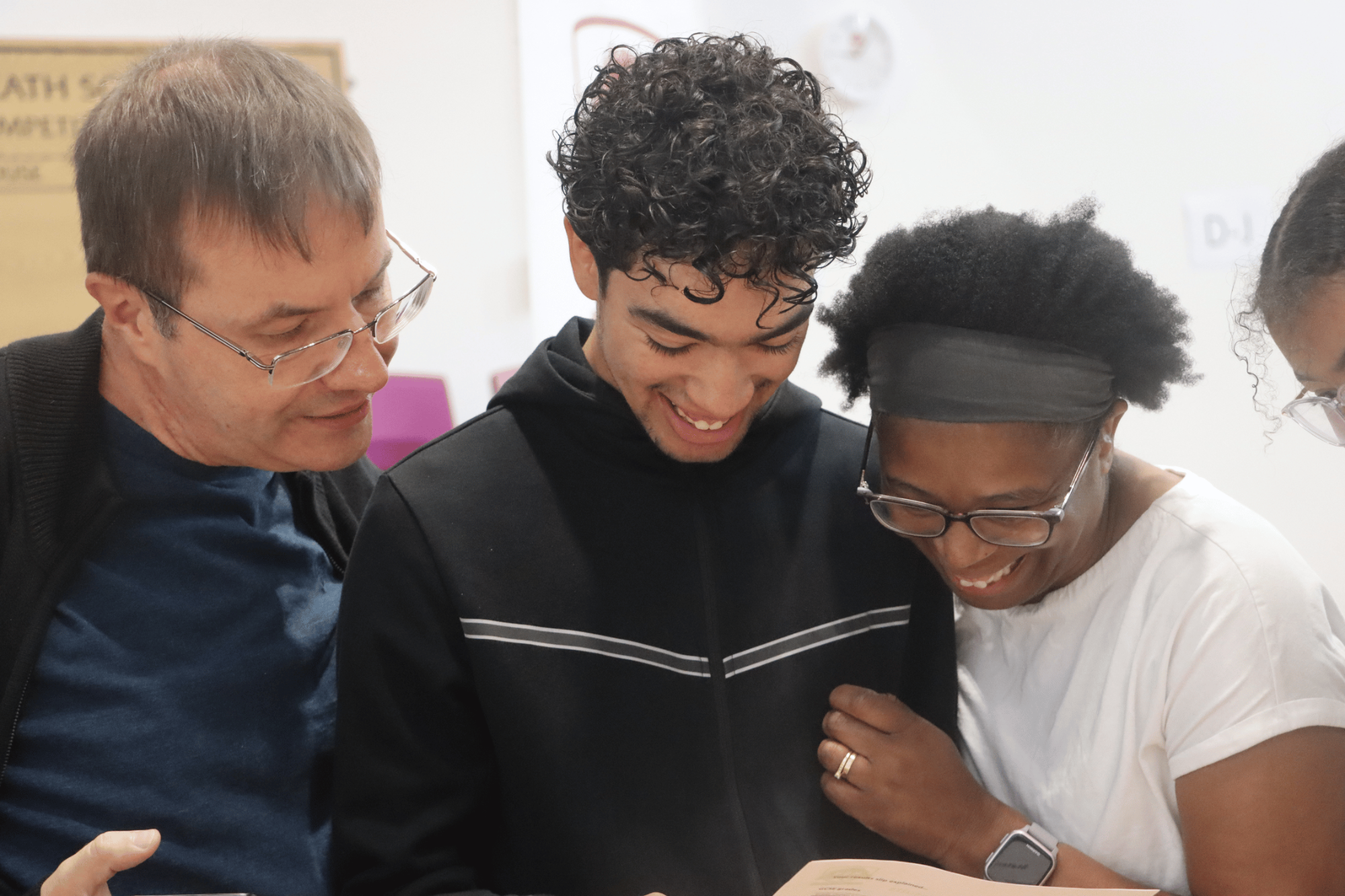 Year 11 student opening their results