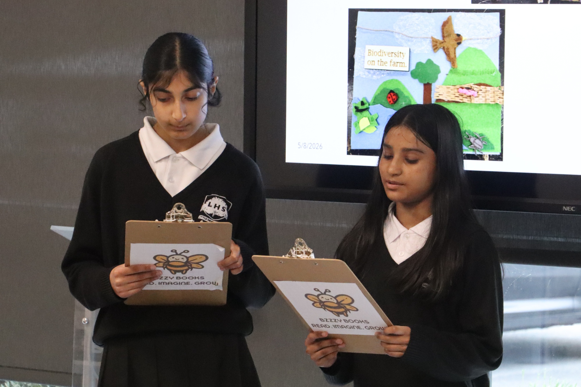 The team present to the judging panel
