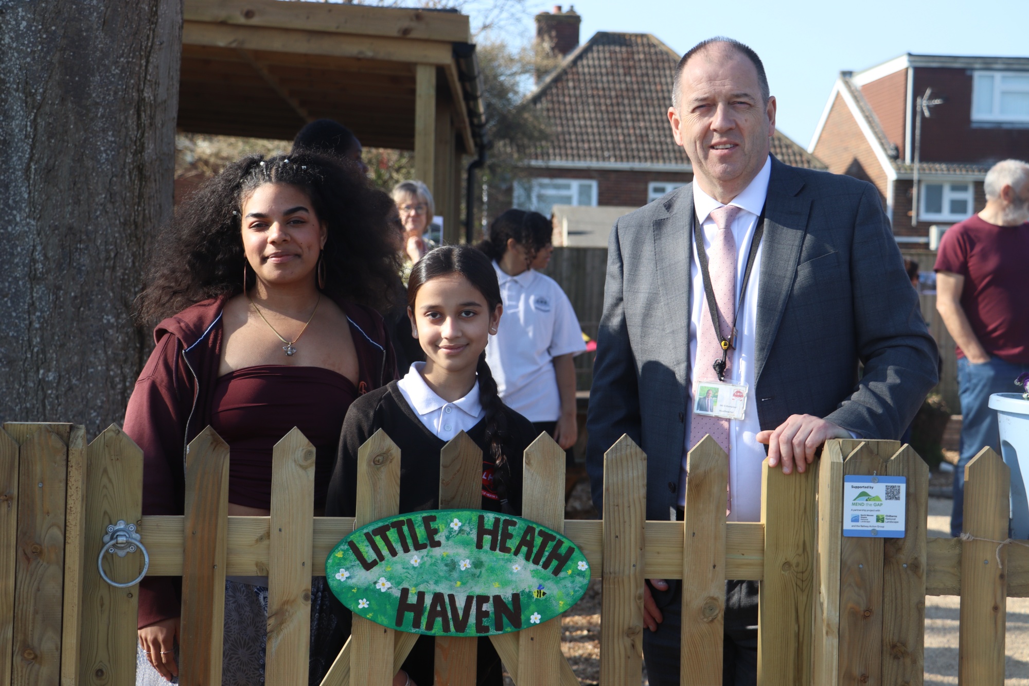 Winner, Rasmeen, with Bethany and Headteacher, Mr Ramsden