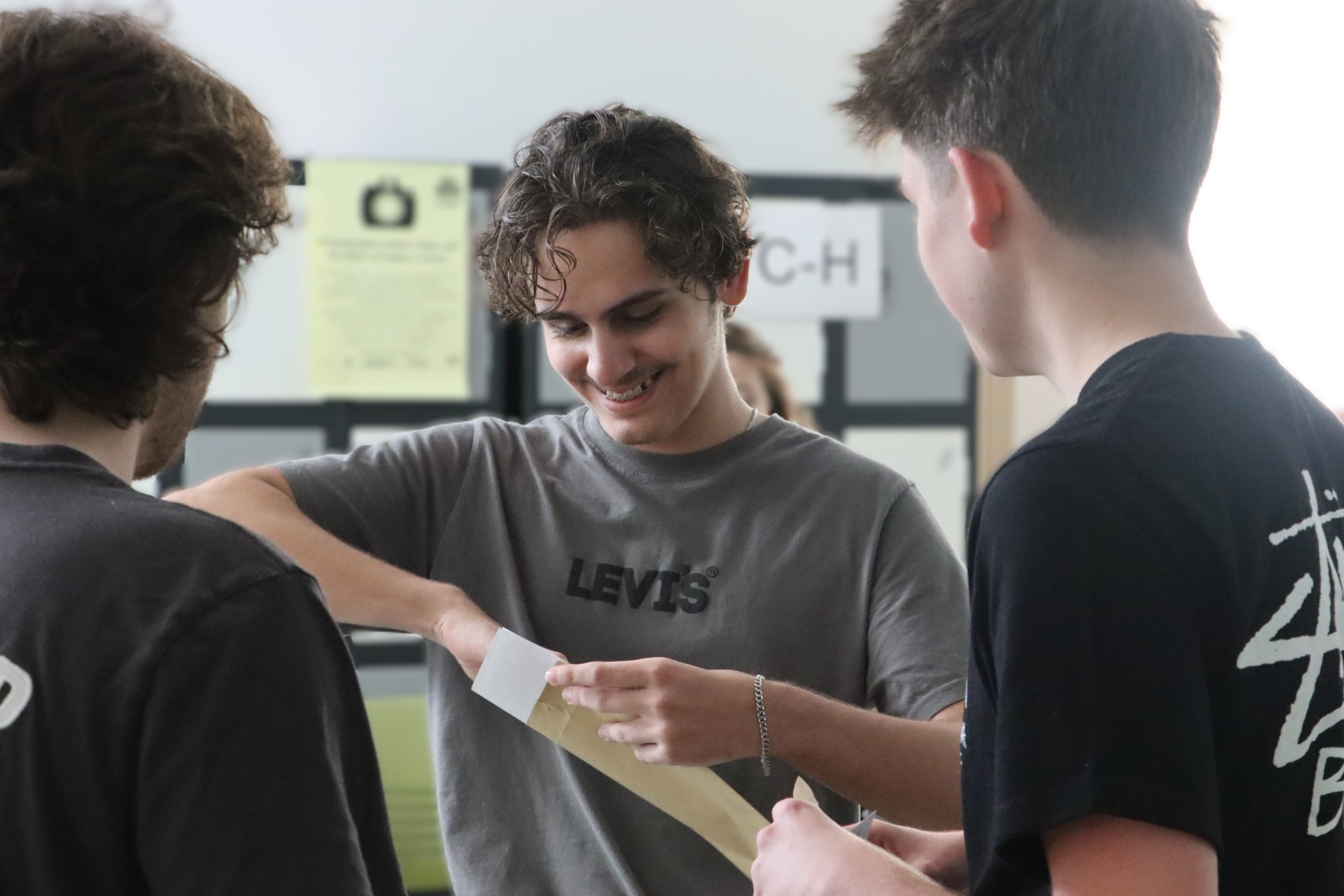 A level Students open their results