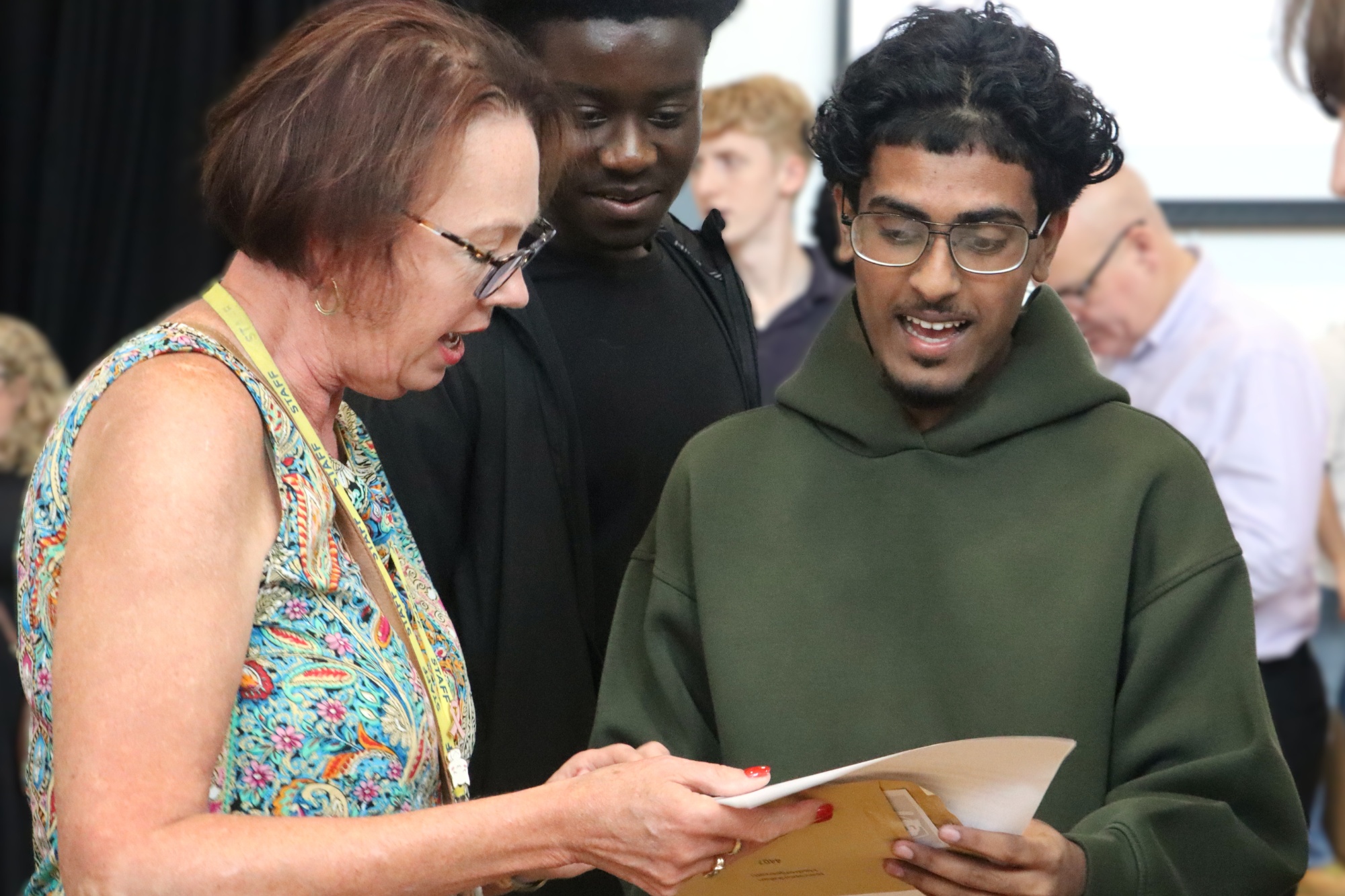 Staff celebrate student result success