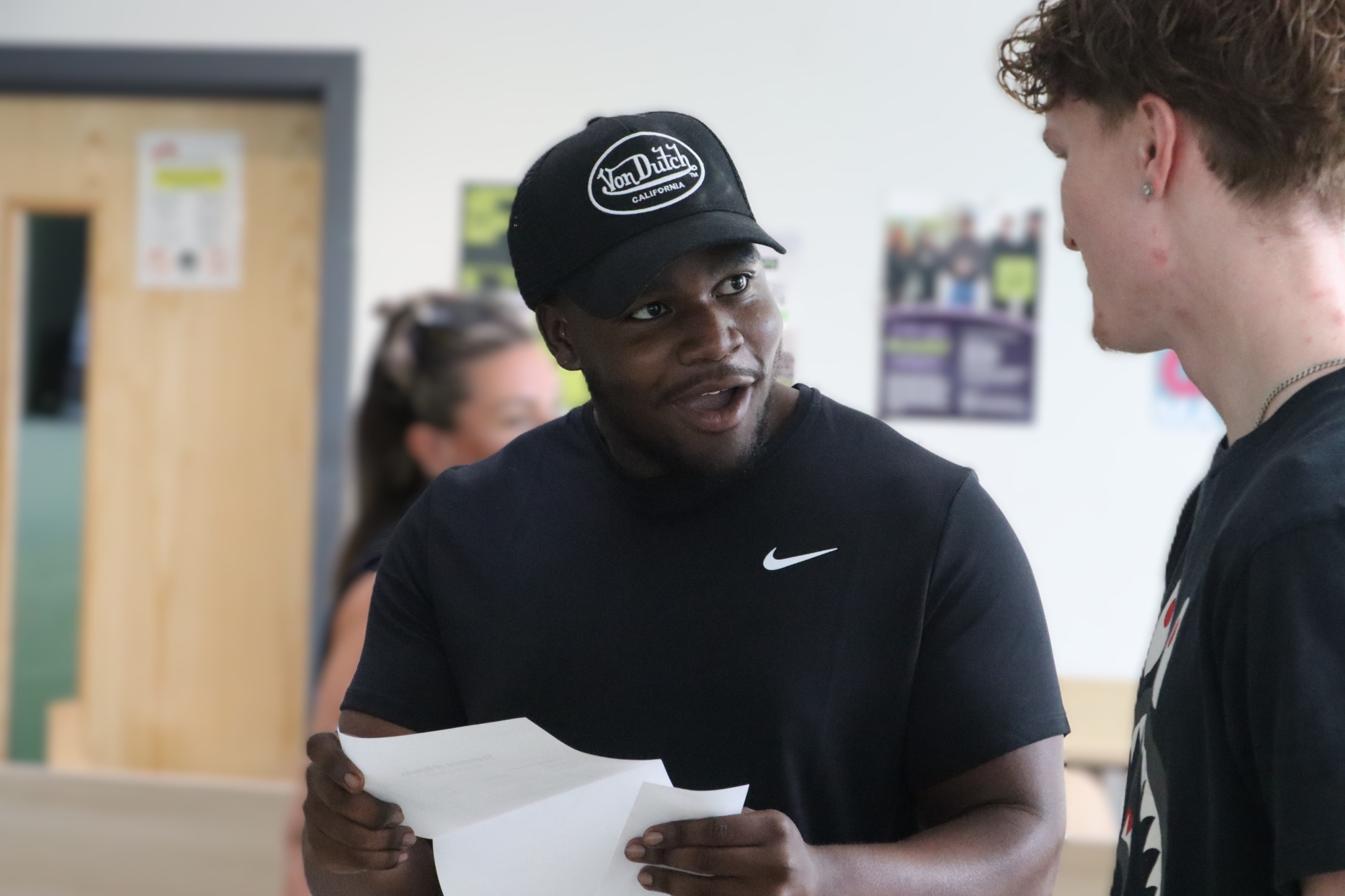 Year 13 student finds out their results