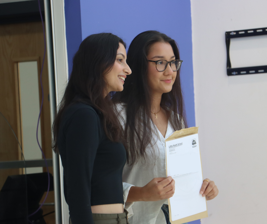 Student posing with their A Level Results