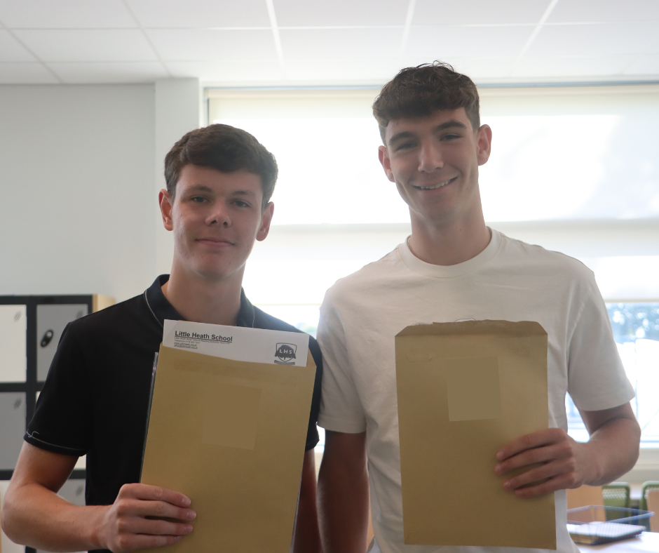 Student posing with their A Level Results
