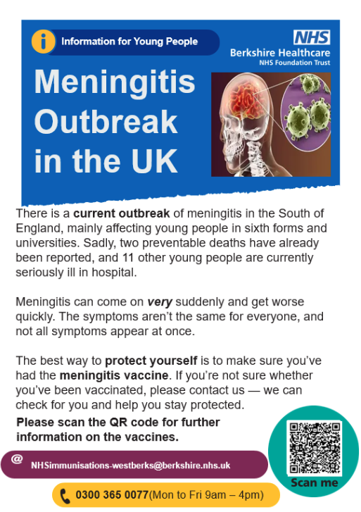 Meningitis Immunisation Poster