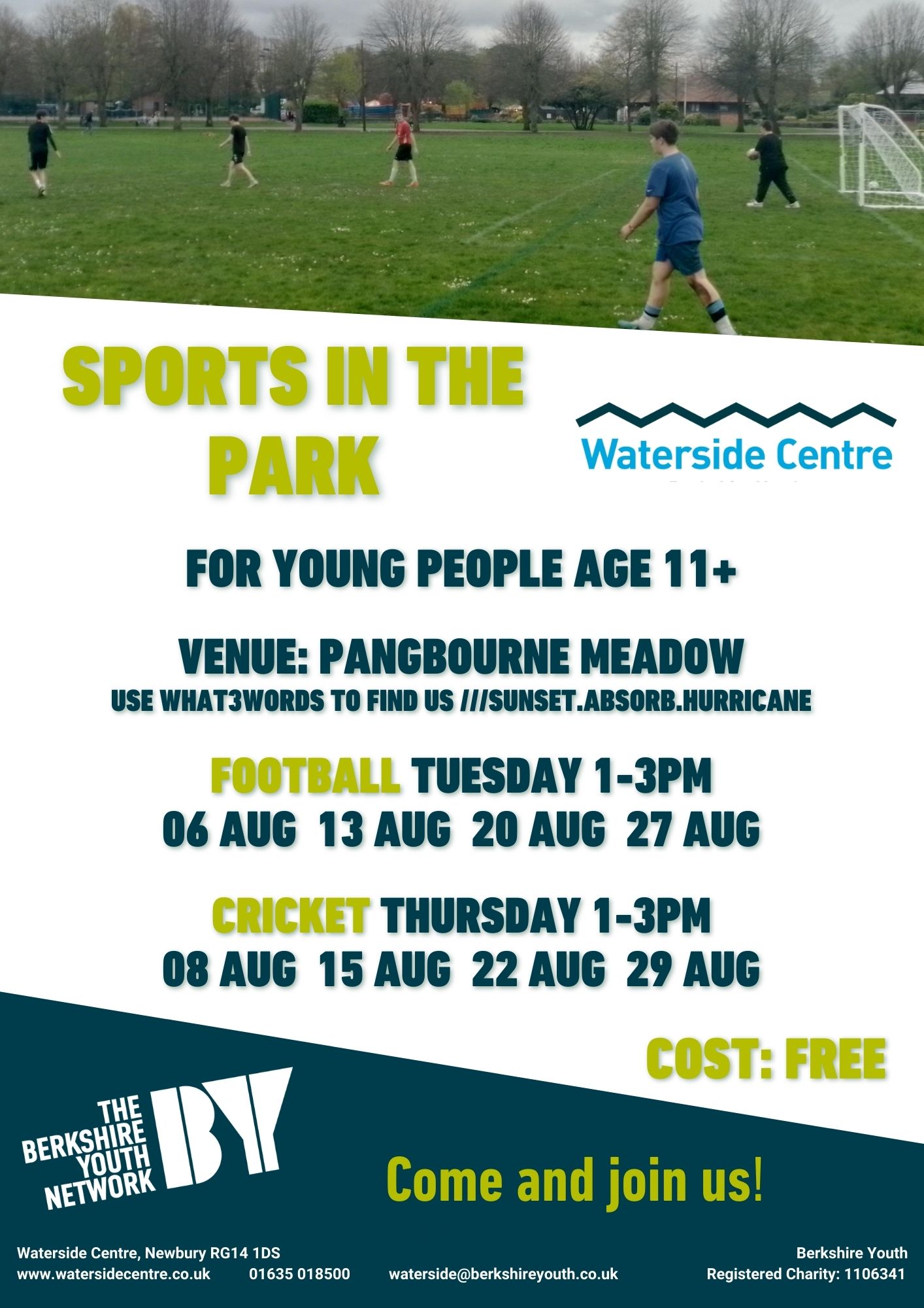 BY Sports in the Park age 11+ Pangbourne Meadow BY Sports in the Park age 11+ Pangbourne Meadow