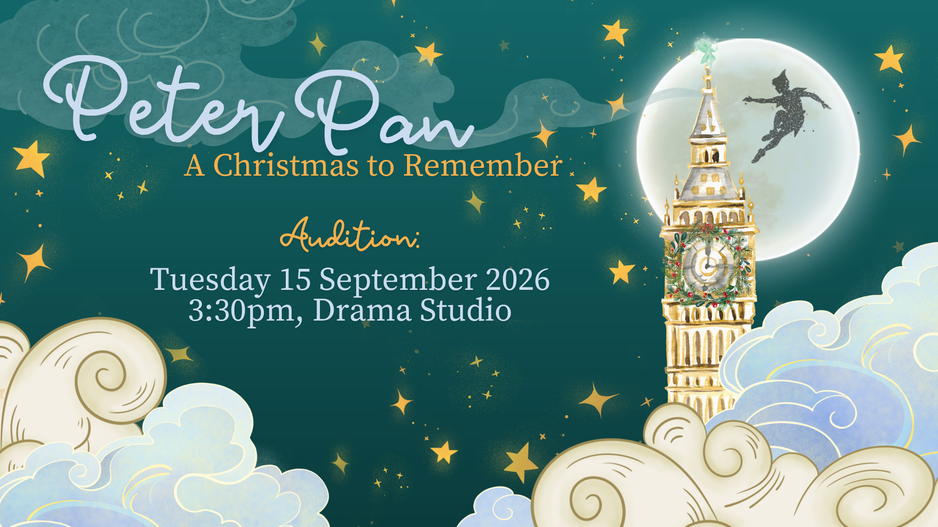 Peter Pan Audition Poster 2026