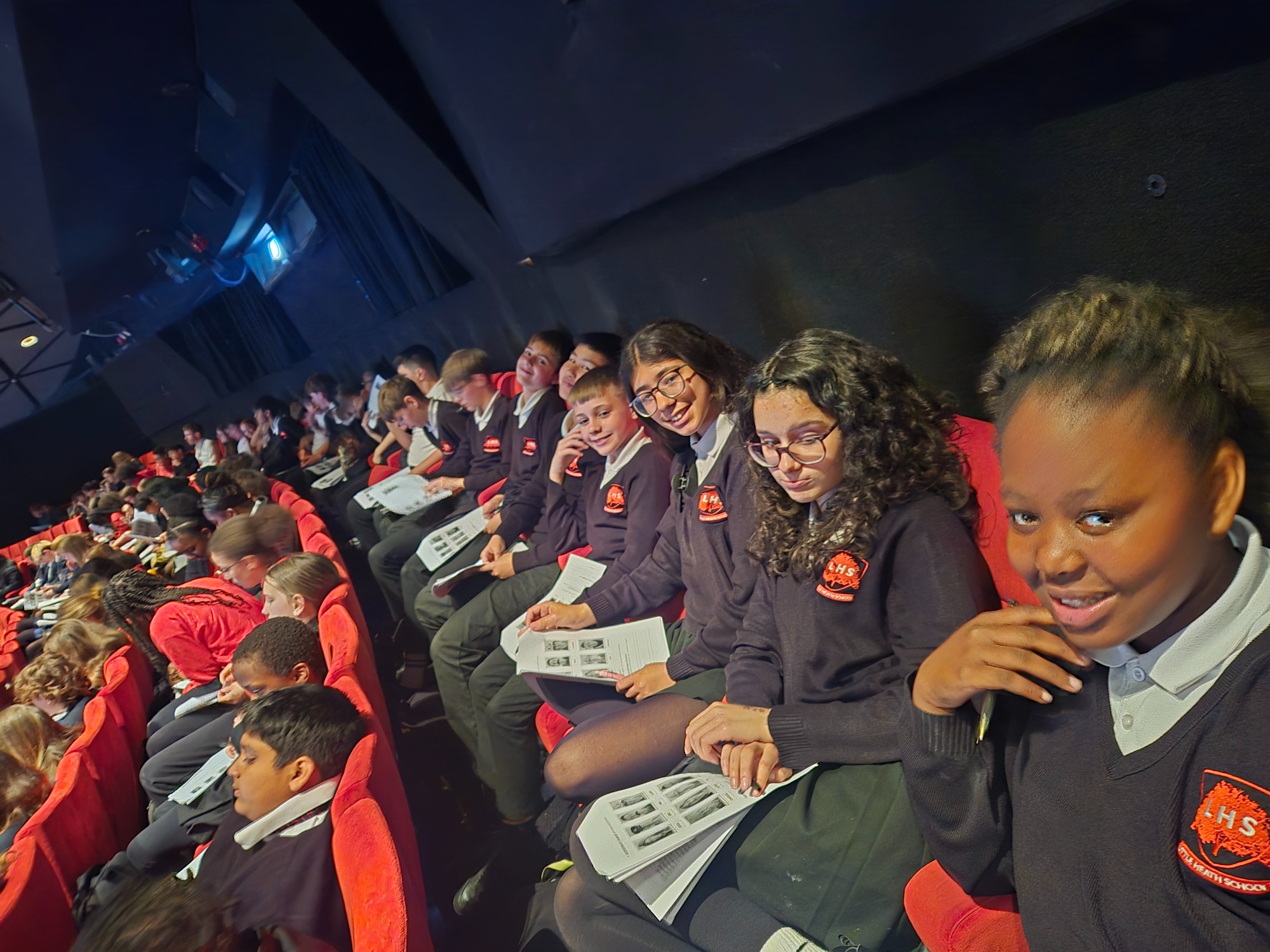Year 8 watch the film with French subtitles 