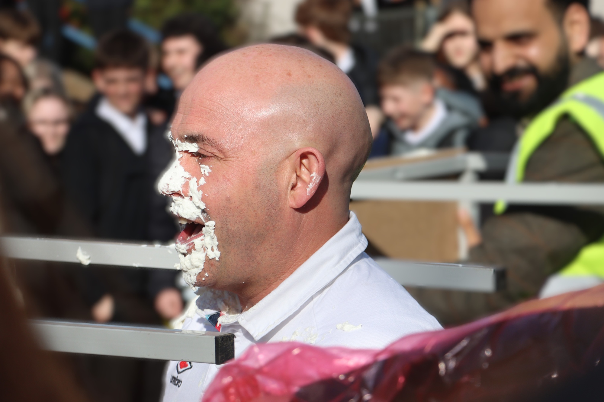 Mr Jessop gets pied! Mr Jessop gets pied!