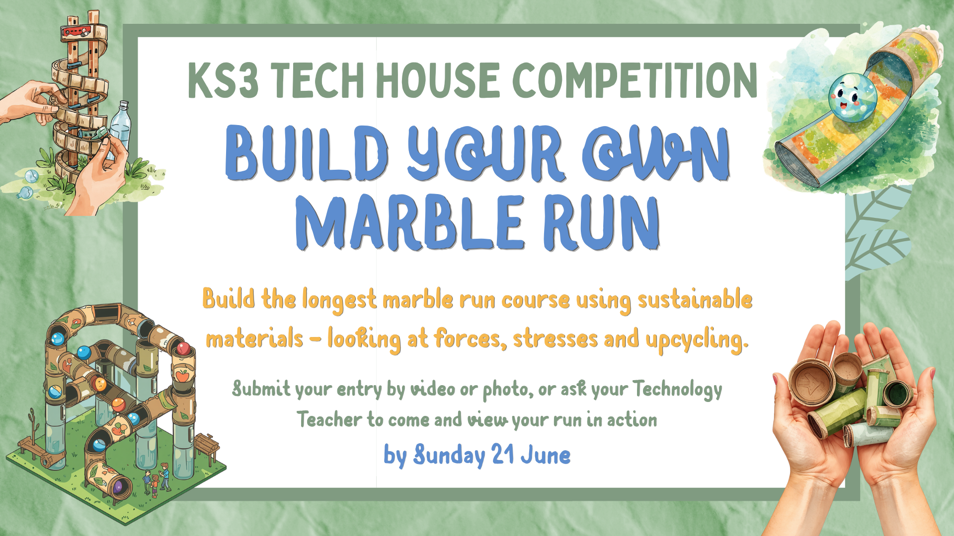 KS3 Tech Marble Run House Competition
