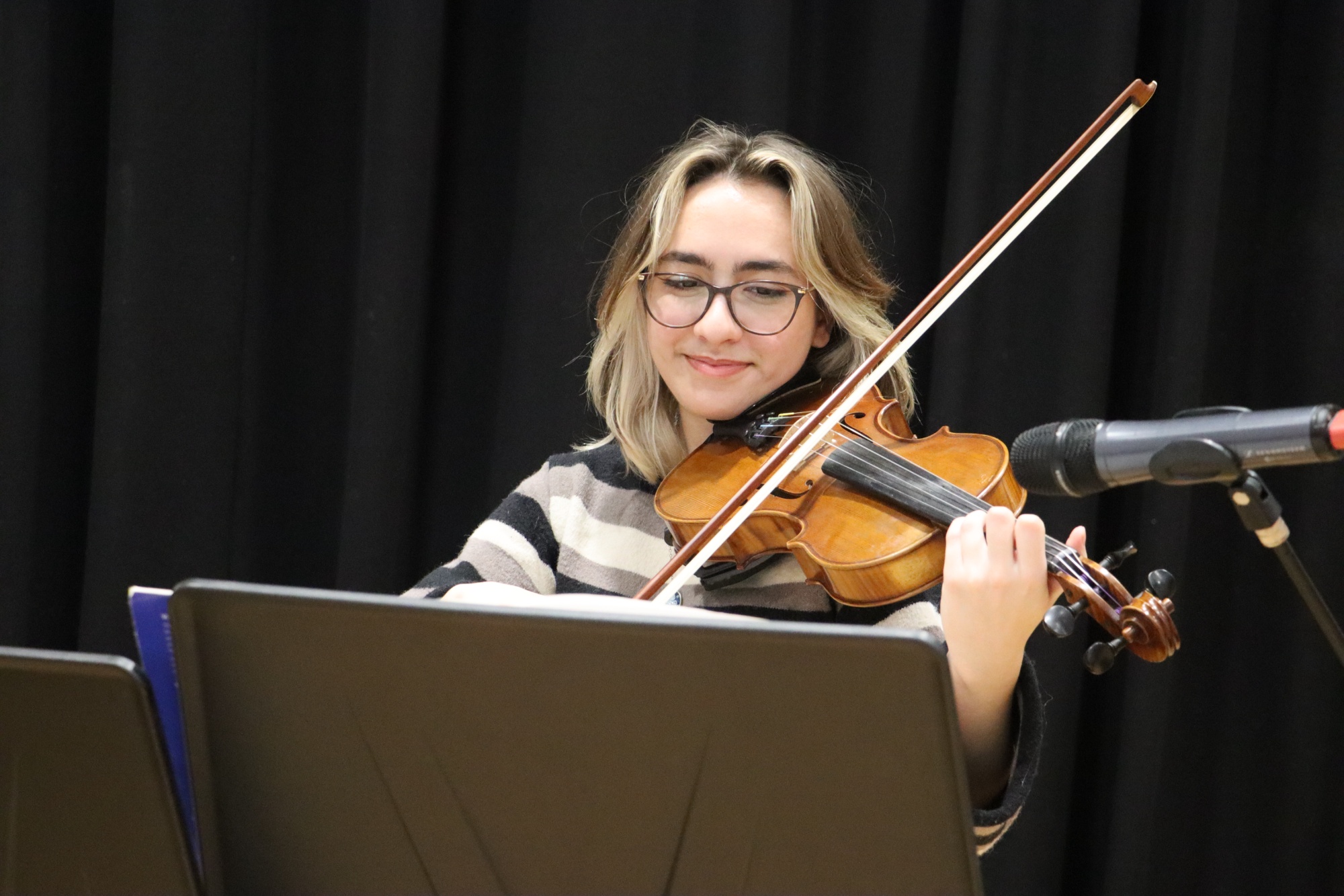 A level musician performs on violin A level musician performs on violin