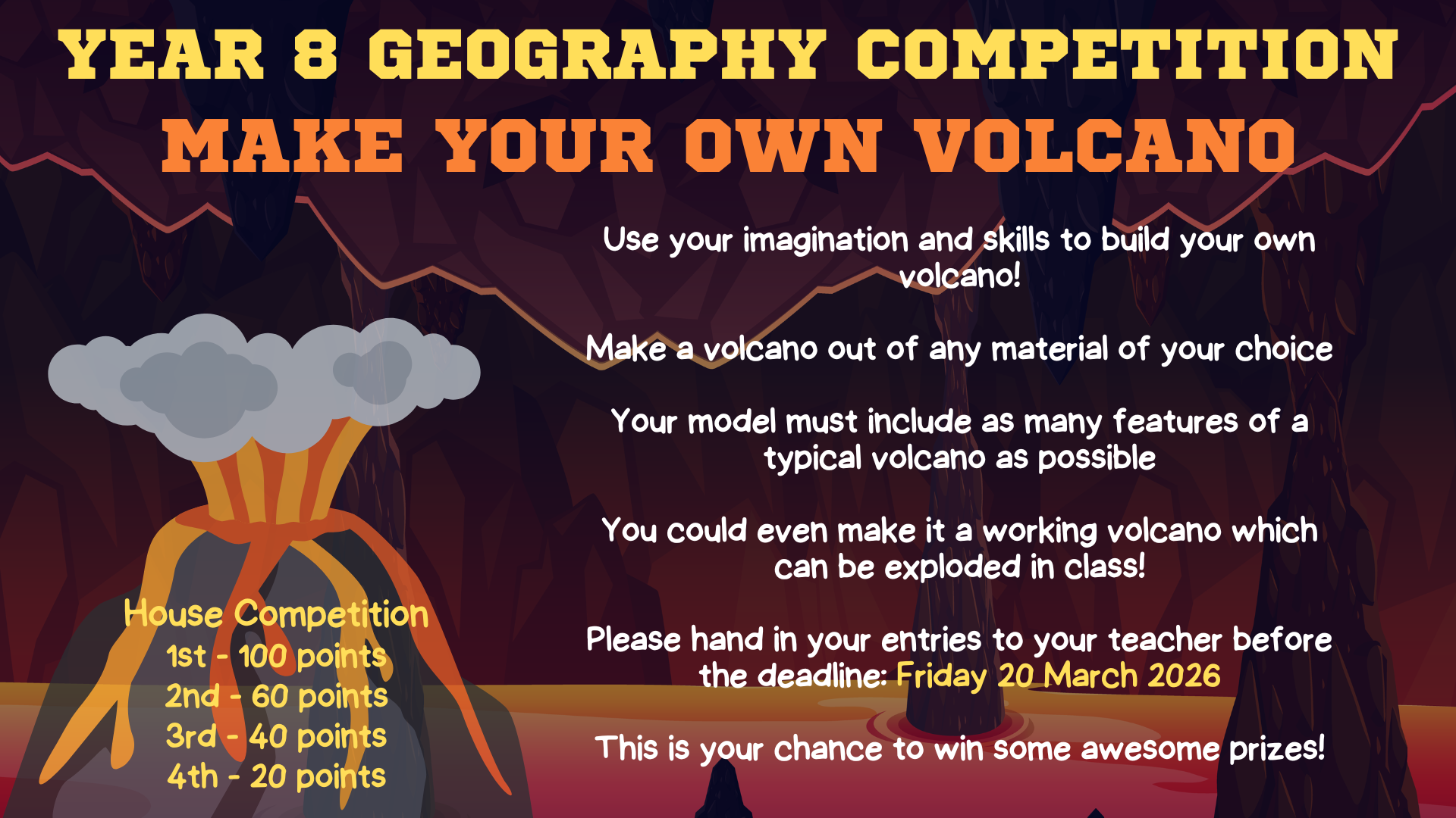 Y8 Geography Volcano Competition