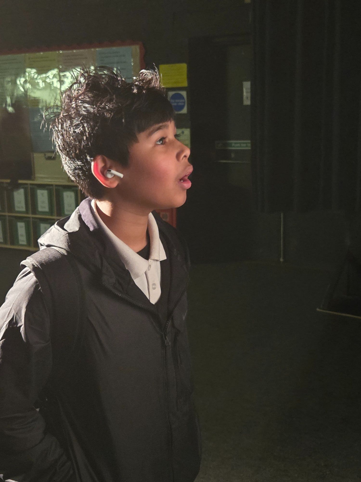 Students check Shrek Cast Announcement list Students check Shrek Cast Announcement list