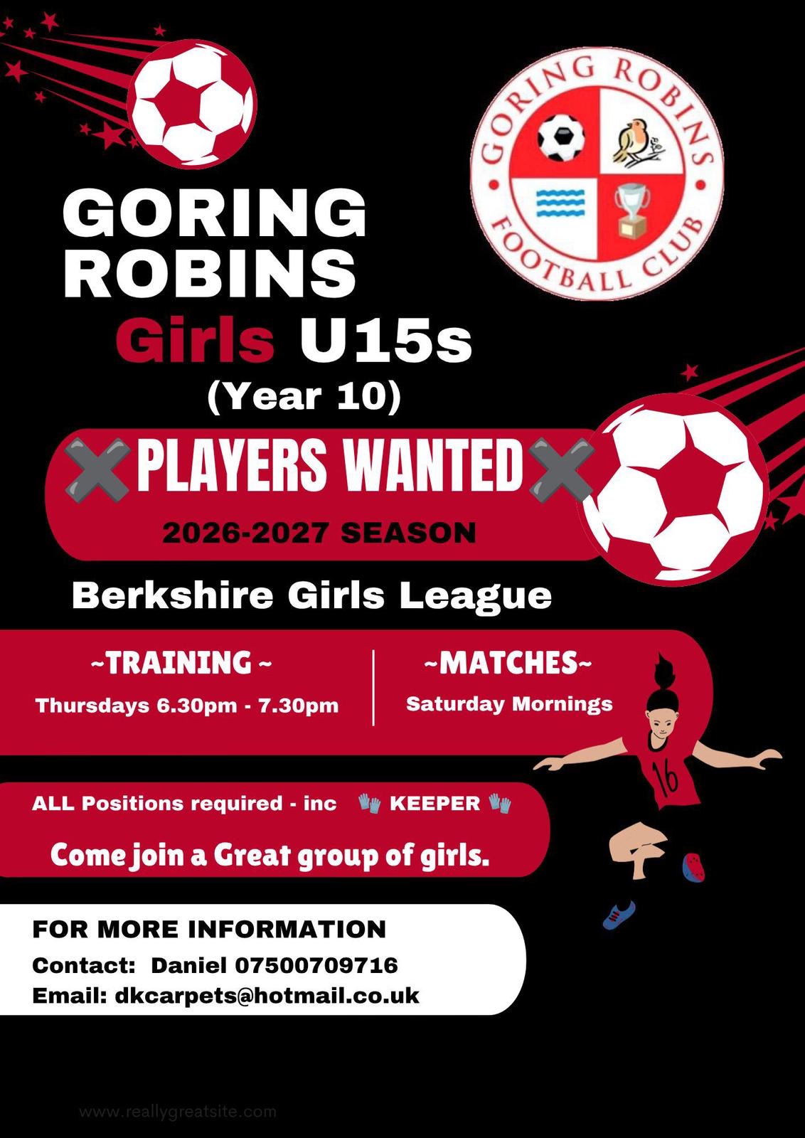 Goring Robins flyer
