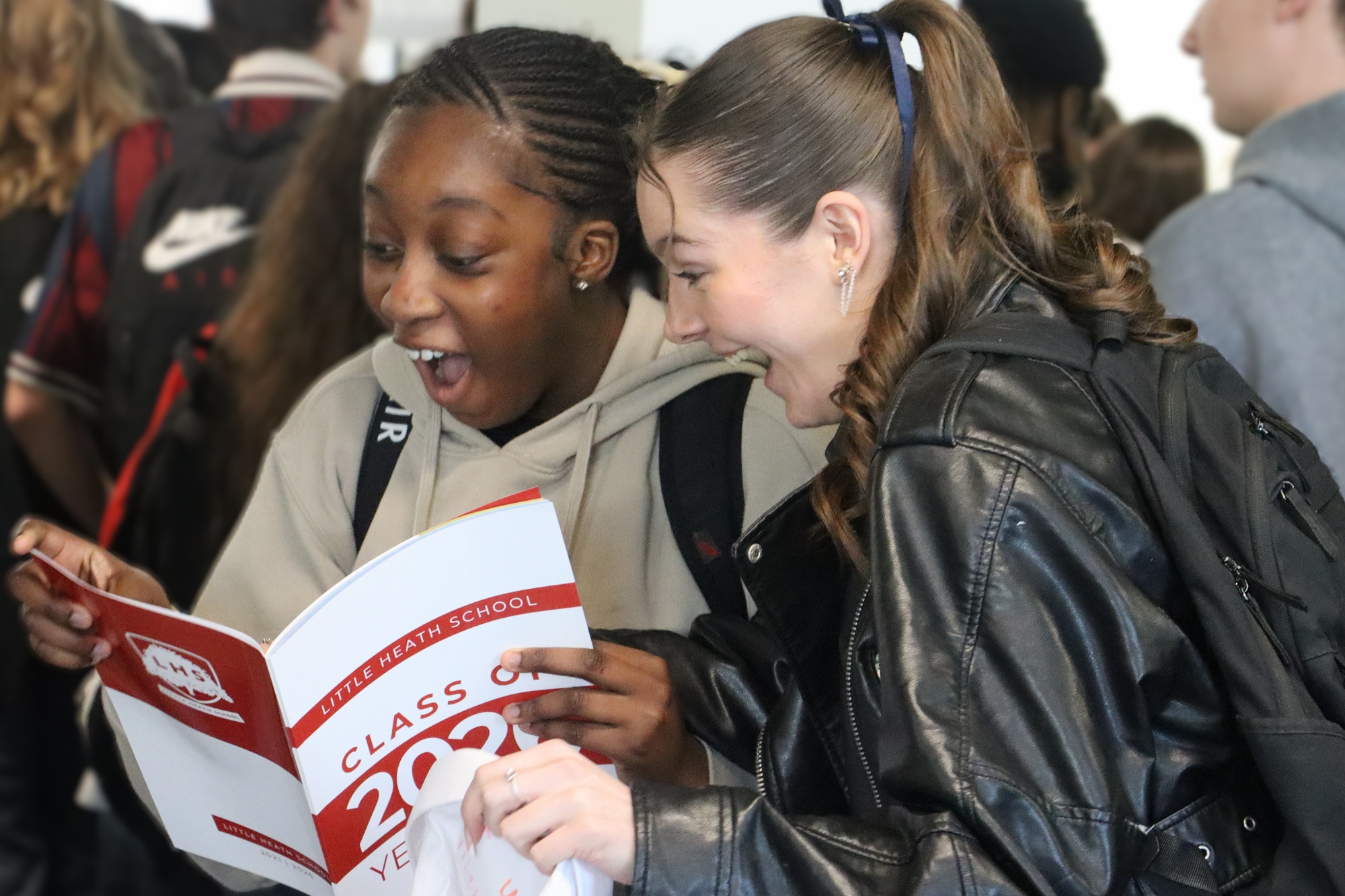 Year 11 students see the yearbook for the first time Year 11 students see the yearbook for the first time