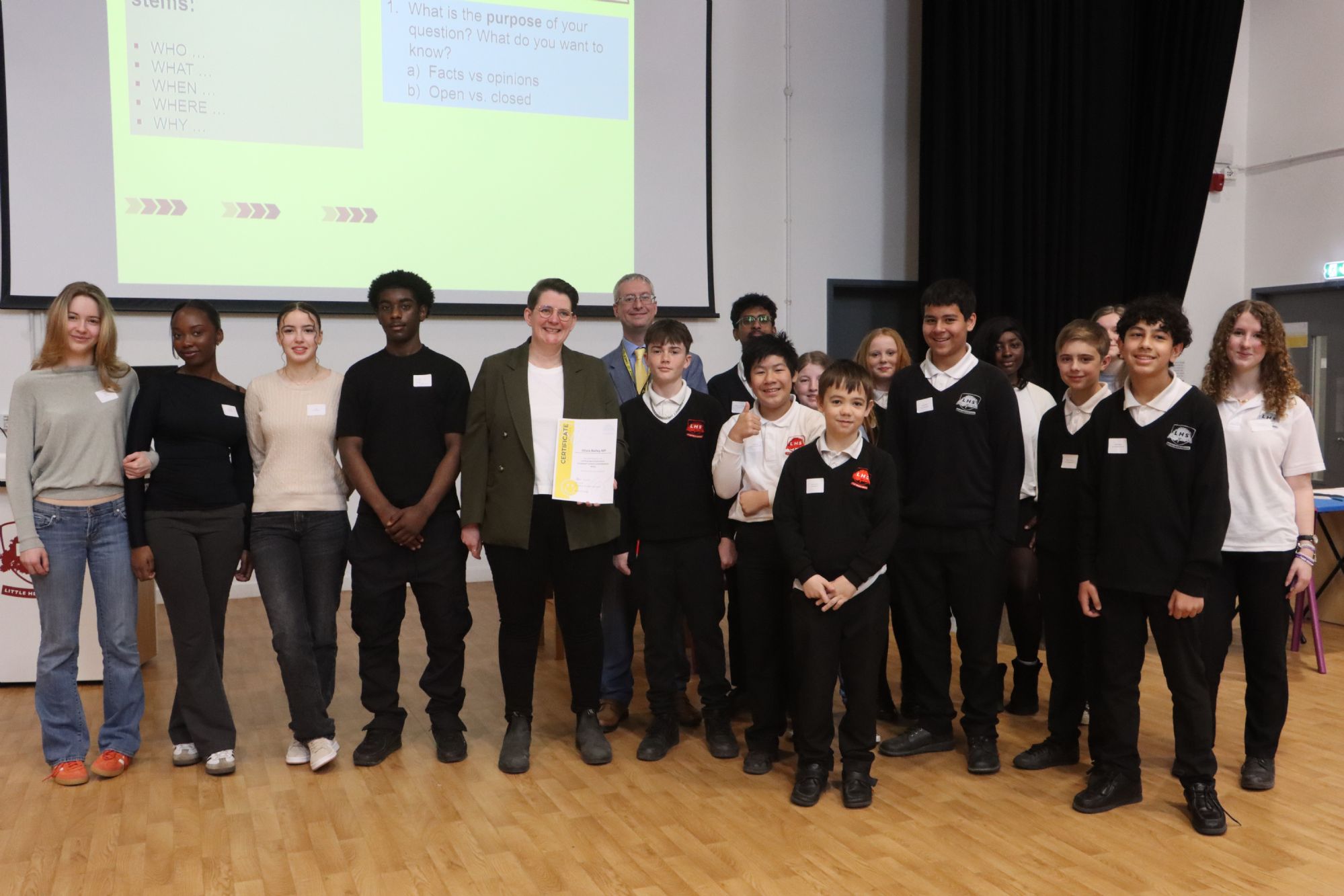 Students with Olivia Bailey MP